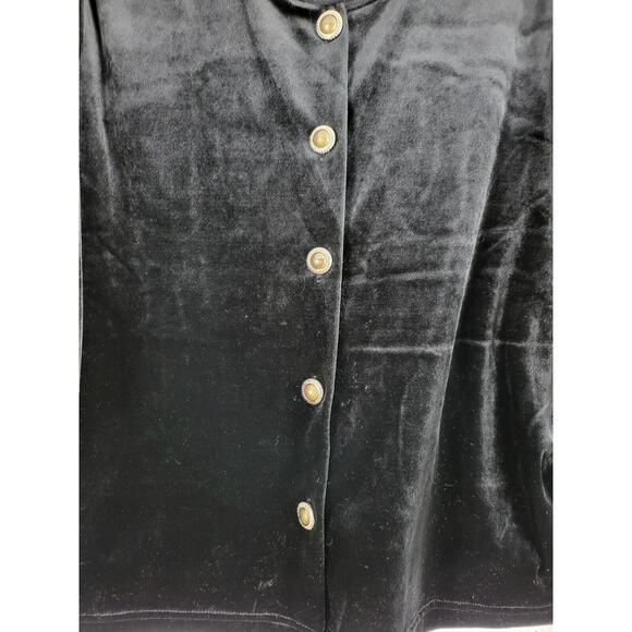Diane Von Furstenberg Velvet Button Front Cardigan 2x Womens Cottage Core Grunge - Picture 3 of 6